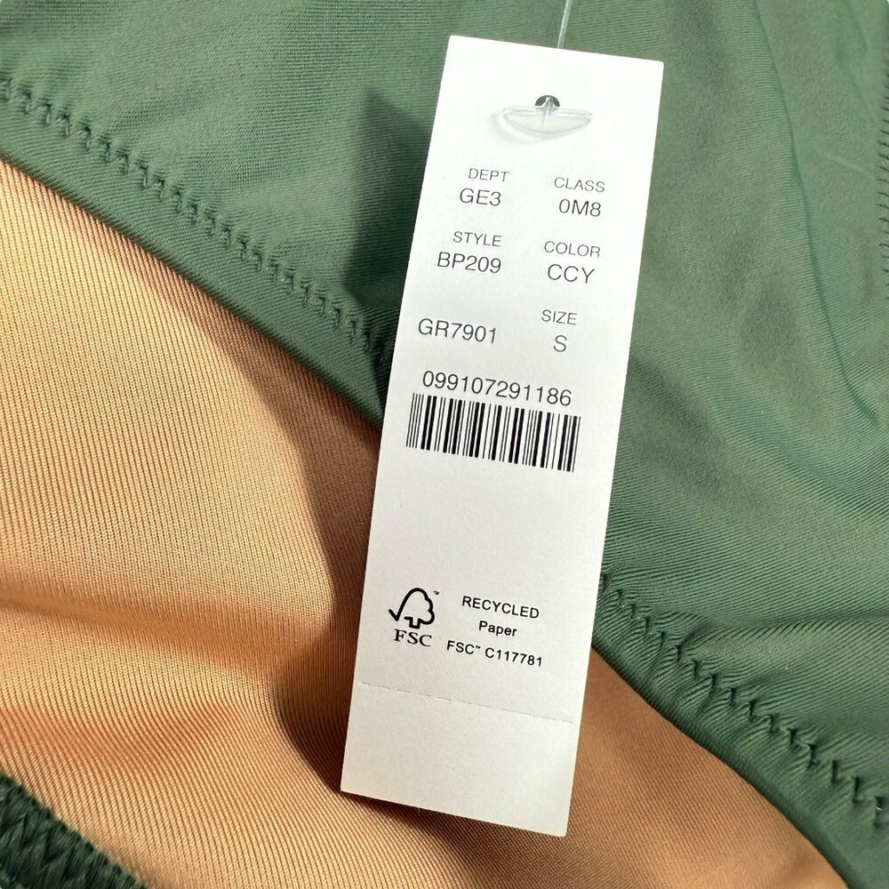 J.Crew High Leg Bikini Bottom Green Swim Beach Plus Size Small NWT BP209 - Picture 3 of 6